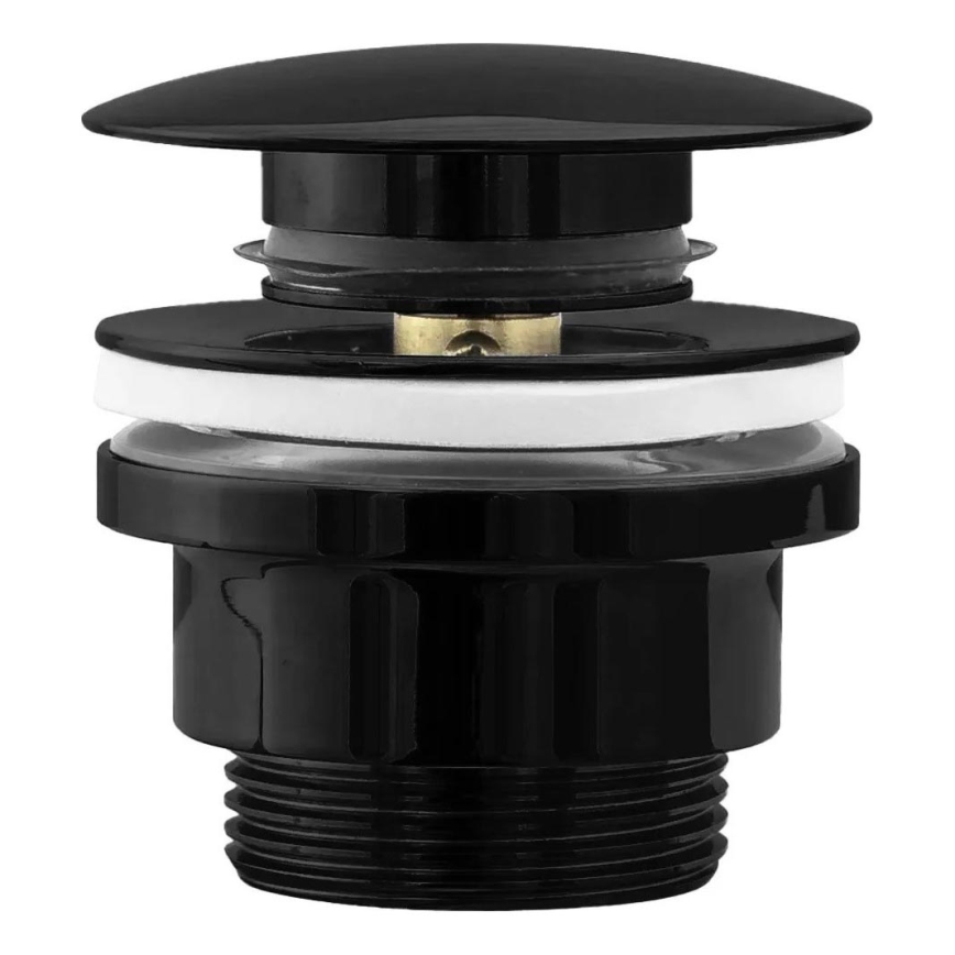 REA-A4100 - Umyvadlová výpusť CLICK-CLACK pr. 6,4 cm lesklá černá