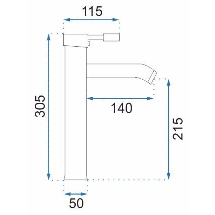 REA-B0027 - Umyvadlová baterie GRAF 30,5 cm lesklý chrom