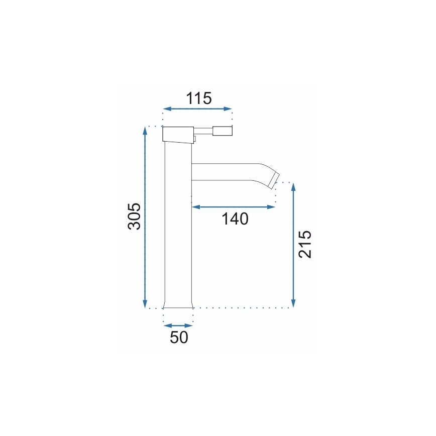 REA-B0027 - Umyvadlová baterie GRAF 30,5 cm lesklý chrom
