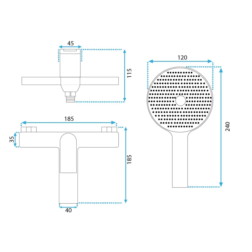 REA-B0492 - Vanová sada AVALON kartáčovaná měď