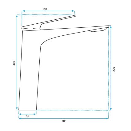 REA-B0493 - Umyvadlová baterie AVALON 30 cm kartáčovaná měď