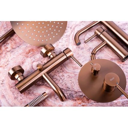 REA-B1112 - Umyvadlová baterie LUNGO 16,5 cm kartáčovaná měď