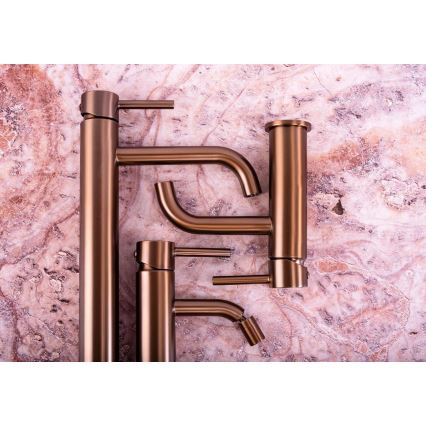 REA-B1112 - Umyvadlová baterie LUNGO 16,5 cm kartáčovaná měď
