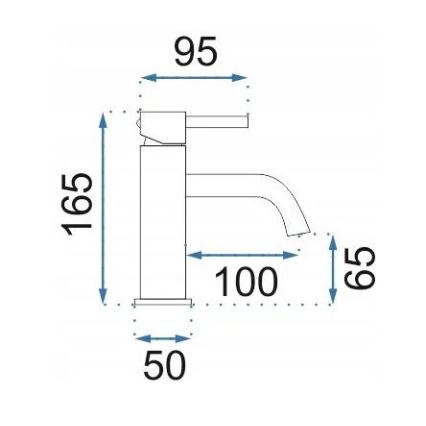 REA-B1112 - Umyvadlová baterie LUNGO 16,5 cm kartáčovaná měď