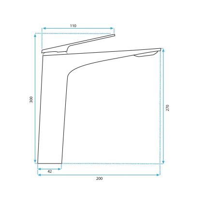 REA-B1126 - Umyvadlová baterie AVALON 30 cm černá