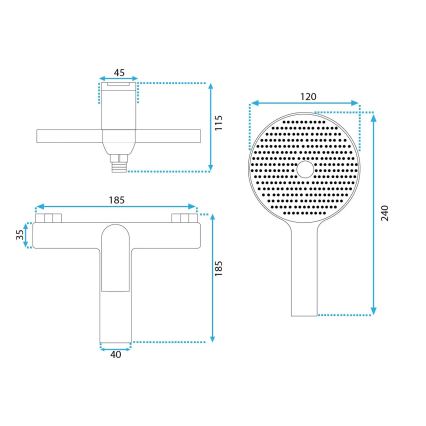 REA-B1129 - Vanová sada AVALON zlatá