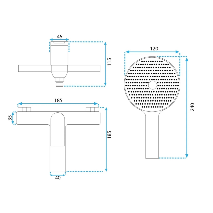 REA-B1129 - Vanová sada AVALON zlatá