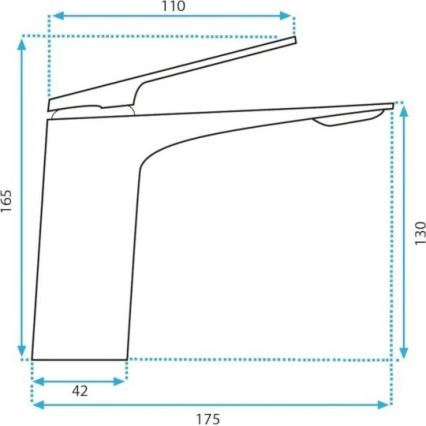 REA-B1178 - Umyvadlová baterie AVALON 16,5 cm lesklý chrom