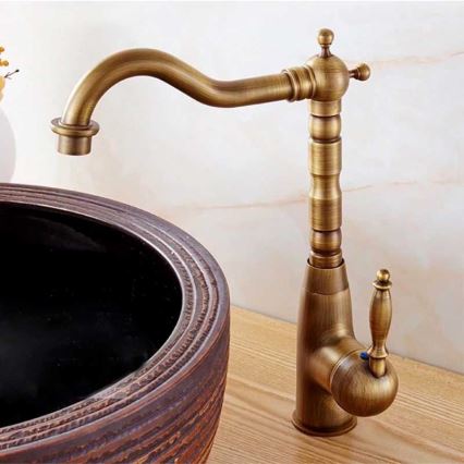 REA-B2150 - Umyvadlová baterie BONA 28,5 cm broušená zlatá