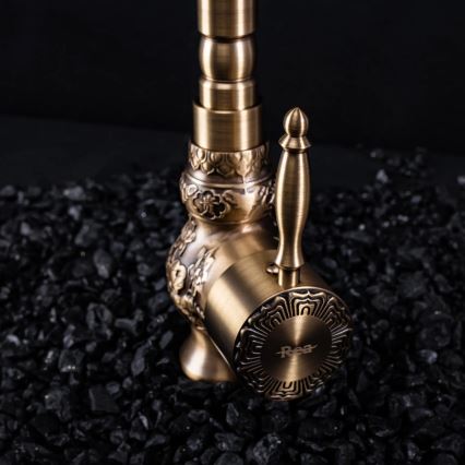 REA-B2500 - Umyvadlová baterie VENICE 32 cm broušená zlatá