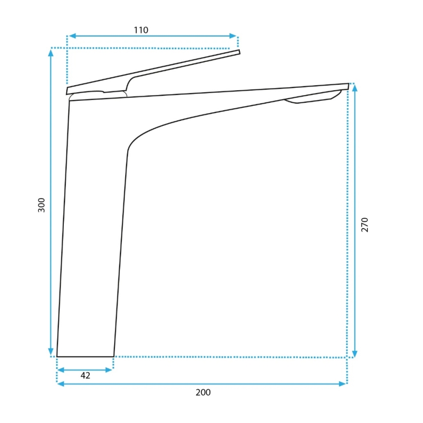 REA-B2705 - Umyvadlová baterie AVALON 30 cm broušená zlatá