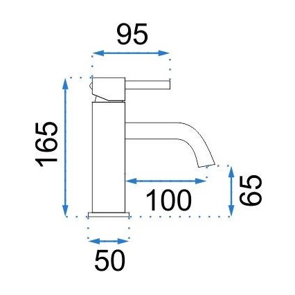REA-B4101 - Umyvadlová baterie LUNGO 16,5 cm lesklý chrom