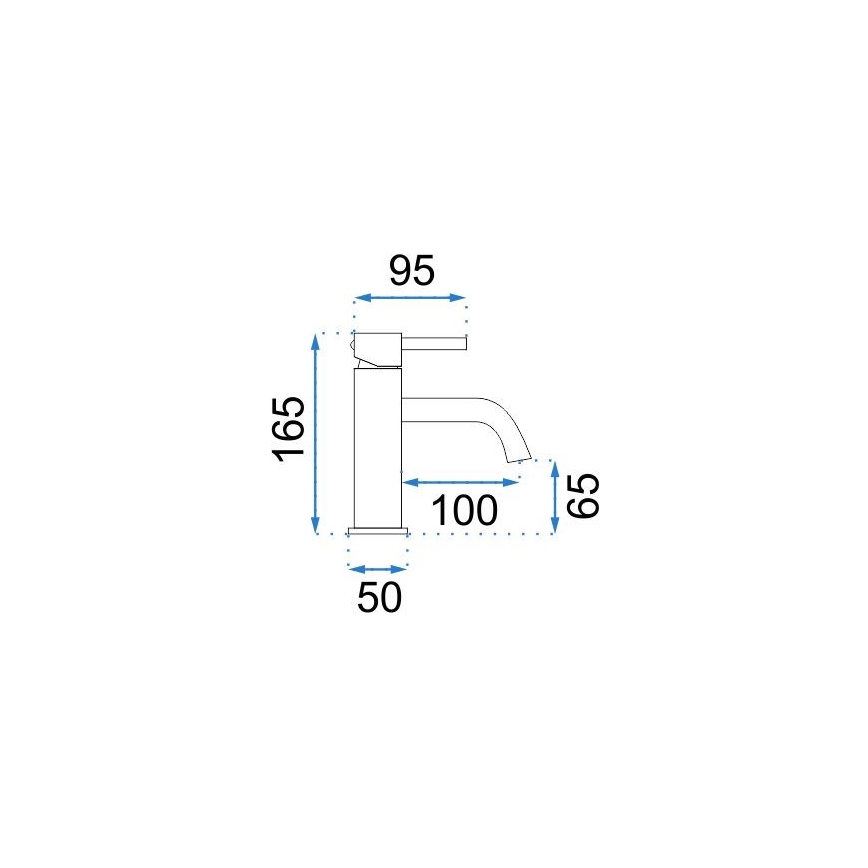 REA-B4101 - Umyvadlová baterie LUNGO 16,5 cm lesklý chrom