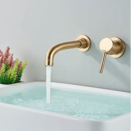 REA-B4109 - Umyvadlová baterie pro podomítkovou instalaci LUNGO broušená zlatá