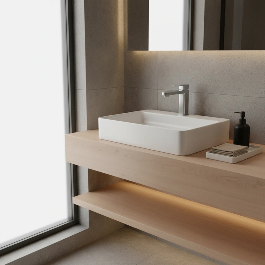 REA-B4589 - Umyvadlová baterie ARLO 17 cm nikl