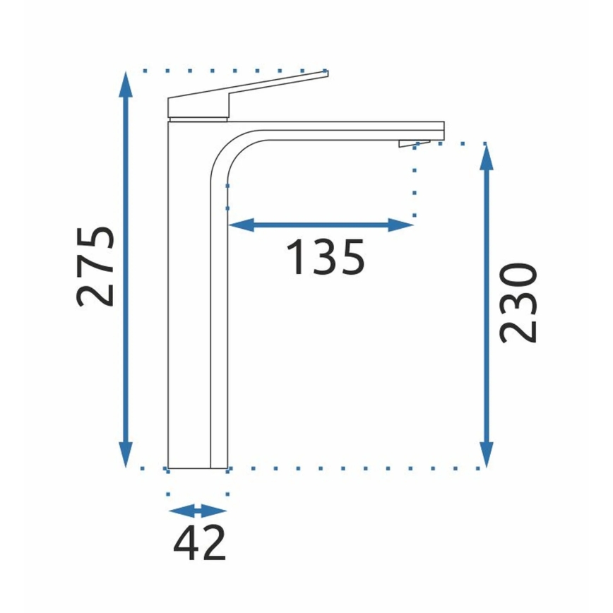 REA-B4895 - Umyvadlová baterie MARCO 27,5 cm broušená zlatá