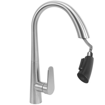 REA-B5314 - Dřezová baterie s vytahovací sprškou ROSS 43 cm nikl