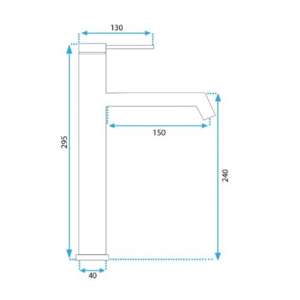 REA-B5320 - Umyvadlová baterie FOSS 29,5 cm matná černá