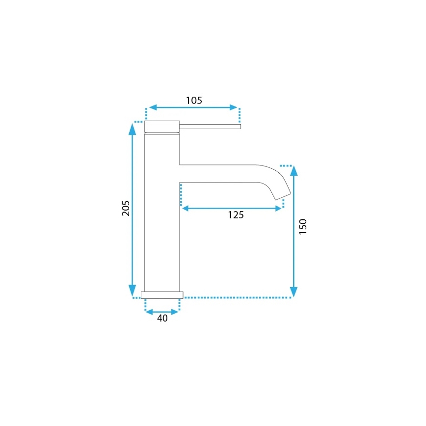 REA-B5323 - Umyvadlová baterie CLIF 20,5 cm broušená zlatá