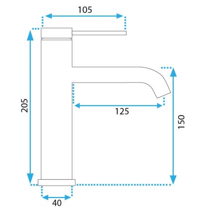 REA-B5324 - Umyvadlová baterie CLIF 20,5 cm broušená ocel