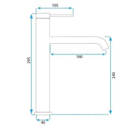 REA-B5329 - Umyvadlová baterie CLIF 29,5 cm broušená zlatá