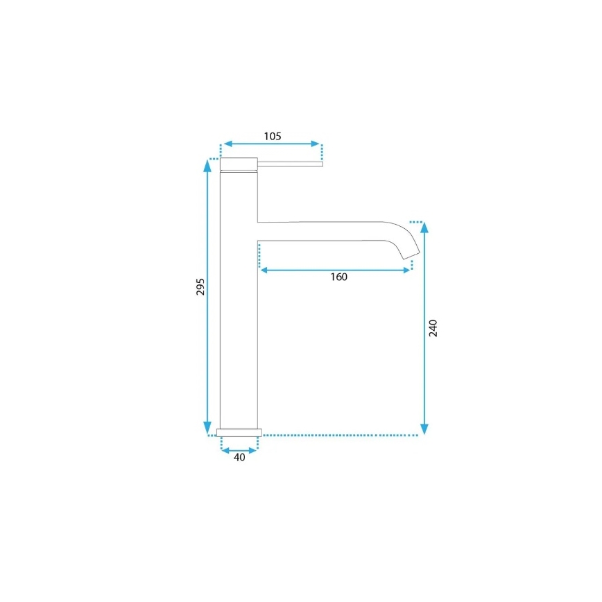 REA-B5329 - Umyvadlová baterie CLIF 29,5 cm broušená zlatá