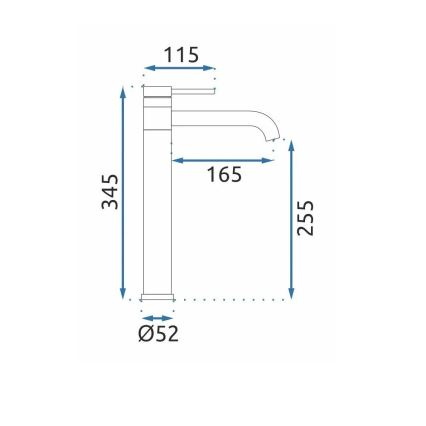 REA-B6100 - Umyvadlová baterie LUNGIS 34,5 cm lesklý chrom