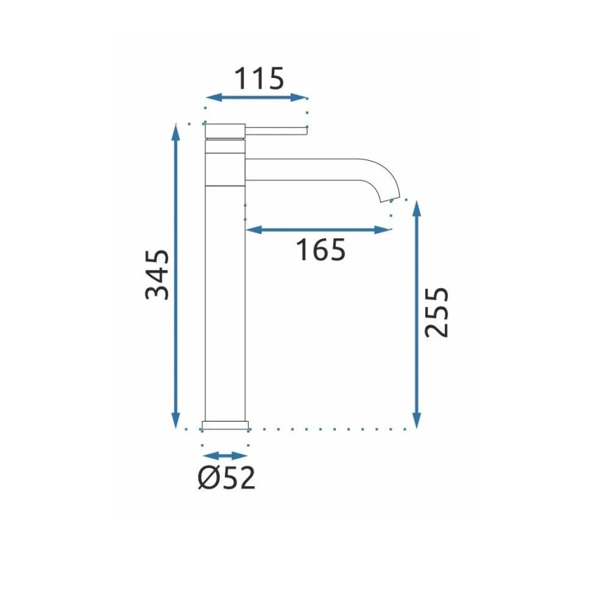 REA-B6100 - Umyvadlová baterie LUNGIS 34,5 cm lesklý chrom