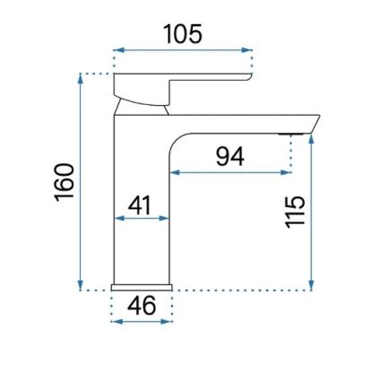 REA-B6412 - Umyvadlová baterie ARGUS 28,5 cm broušená zlatá