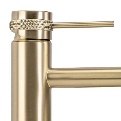REA-B6896 - Umyvadlová baterie LUNGO 28 cm broušená zlatá