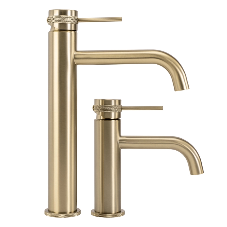 REA-B6896 - Umyvadlová baterie LUNGO 28 cm broušená zlatá
