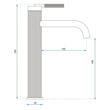 REA-B7802 - Umyvadlová baterie ARGON 29,5 cm broušená zlatá