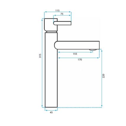 REA-B8803 - Umyvadlová baterie TESS 31,5 cm zlatá