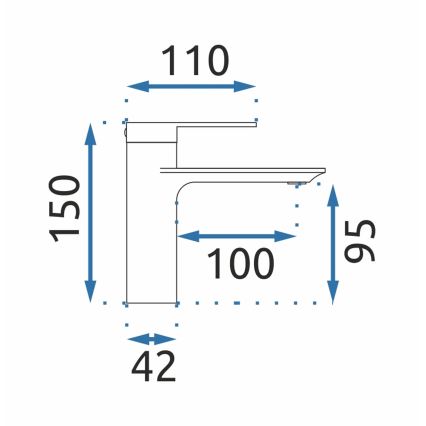 REA-B9981 - Umyvadlová baterie STORM 15 cm zlatá