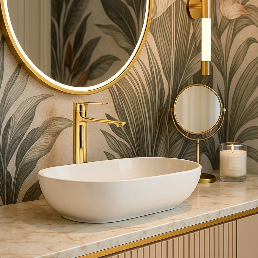 REA-B9983 - Umyvadlová baterie STORM 29,5 cm zlatá