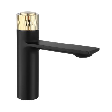 REA-B9987 - Umyvadlová baterie STORM 16,5 cm černá/zlatá