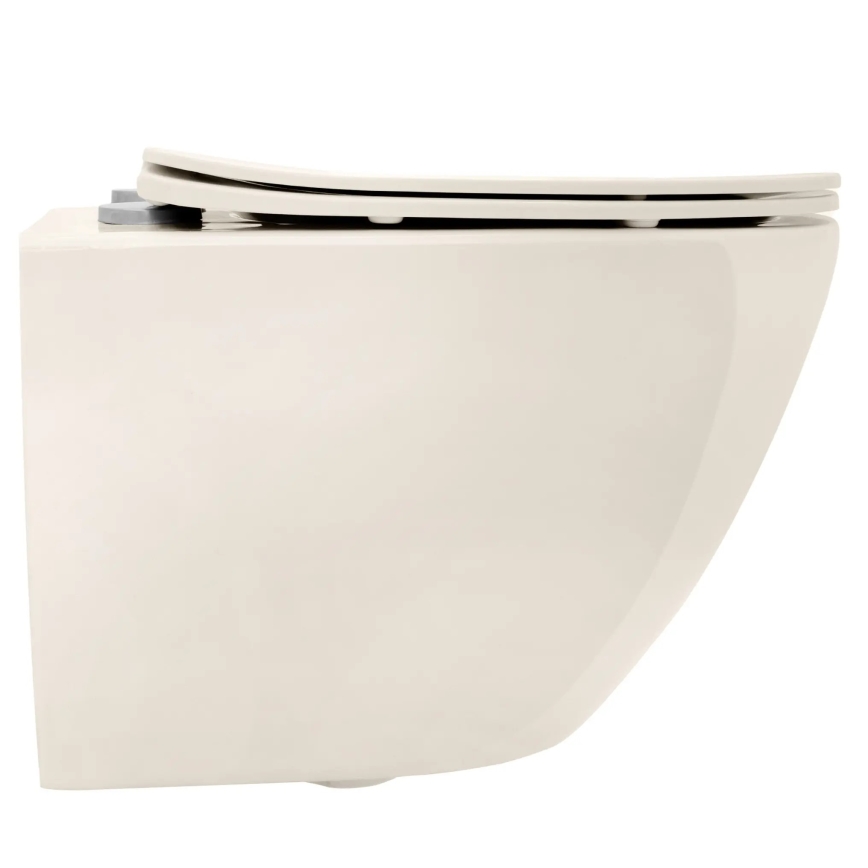 REA-C5500 - Závěsné WC s prkénkem CARLO MINI TORNADO RIMLESS keramika/krémová