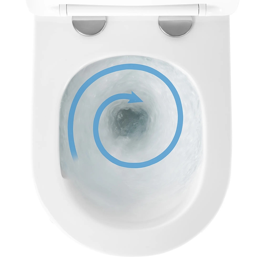 REA-C6800 - Závěsné WC s prkénkem TITO TORNADO RIMLESS keramika/bílá