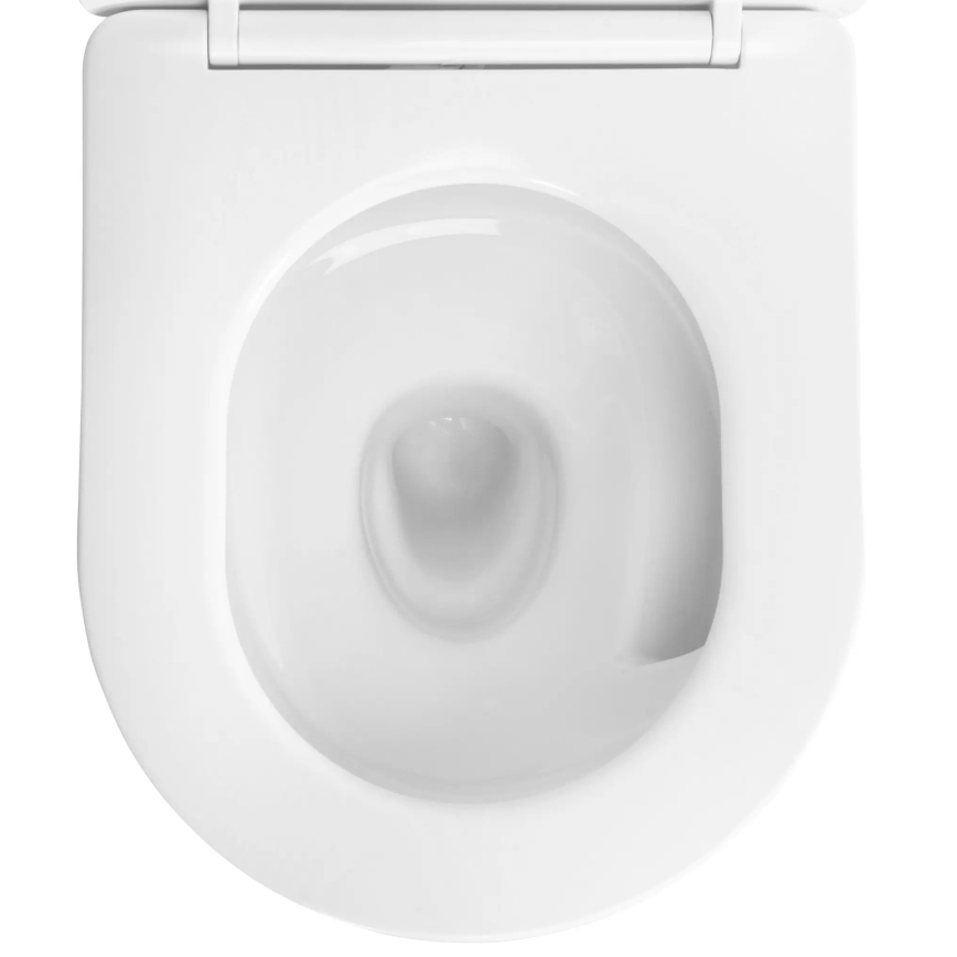 REA-C6806 - Závěsné WC s prkénkem CARLO MINI TORNADO RIMLESS keramika/bílá/zlatá