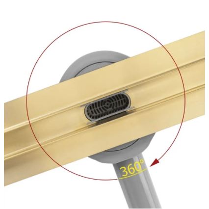 REA-G2714 - Odtokový žlab NEOX SLIM 70 cm nerezová ocel/broušená zlatá