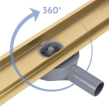 REA-G2743 - Odtokový žlab NEOX PRO 60 cm zlatá