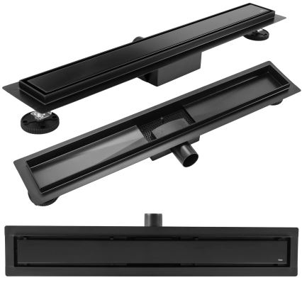 REA-G6600 - Odtokový žlab PURE NEOX 50 cm matná černá