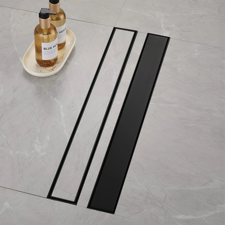 REA-G6605 - Odtokový žlab PURE NEOX 100 cm matná černá