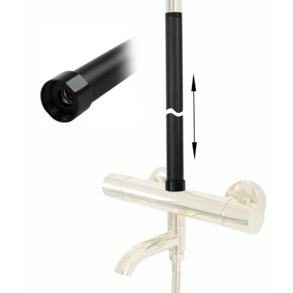 REA-K0880 - Prodlužovací tyč pro sprchovou/vanovou soupravu 51,5 cm matná černá