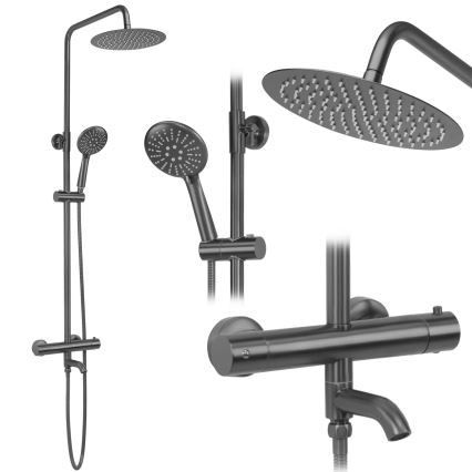 REA-P6386 - Sprchová sada s termostatickou baterií LUNGO titan