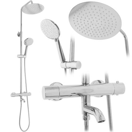 REA-P6607 - Sprchová sada s termostatickou baterií LUNGO lesklý chrom