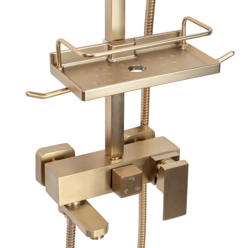 REA-P7050 - Sprchová sada s baterií JACK broušená zlatá