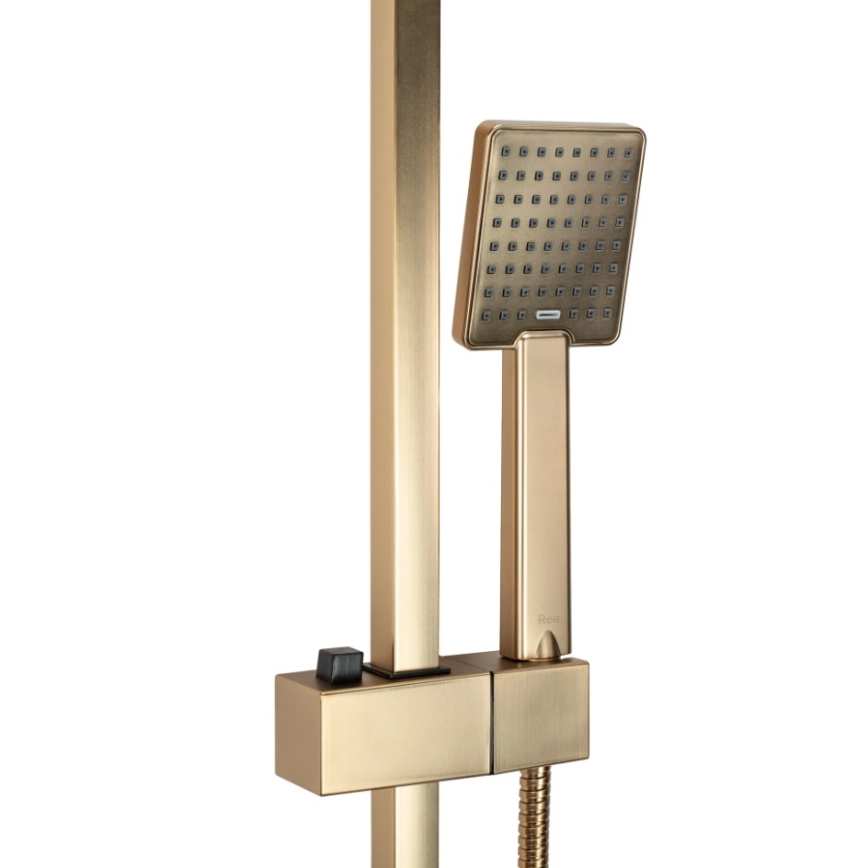 REA-P7050 - Sprchová sada s baterií JACK broušená zlatá