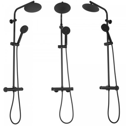 REA-P8804 - Sprchová sada s termostatickou baterií BLISS matná černá