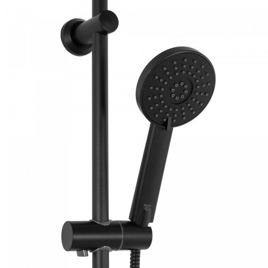 REA-P8804 - Sprchová sada s termostatickou baterií BLISS matná černá